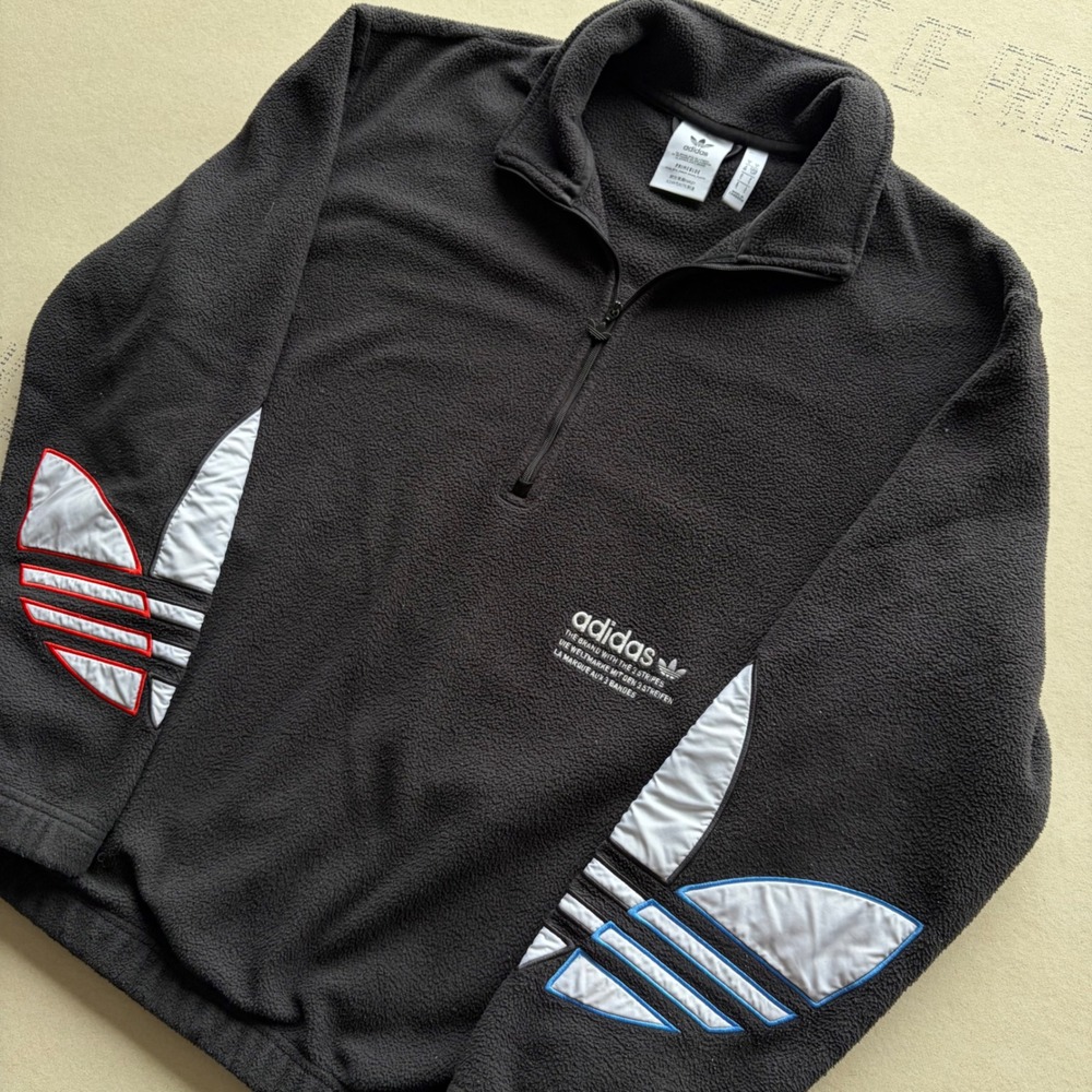 Vintage 90s/2000s Adidas 1/4 Zip Fleece Pullover Sweater